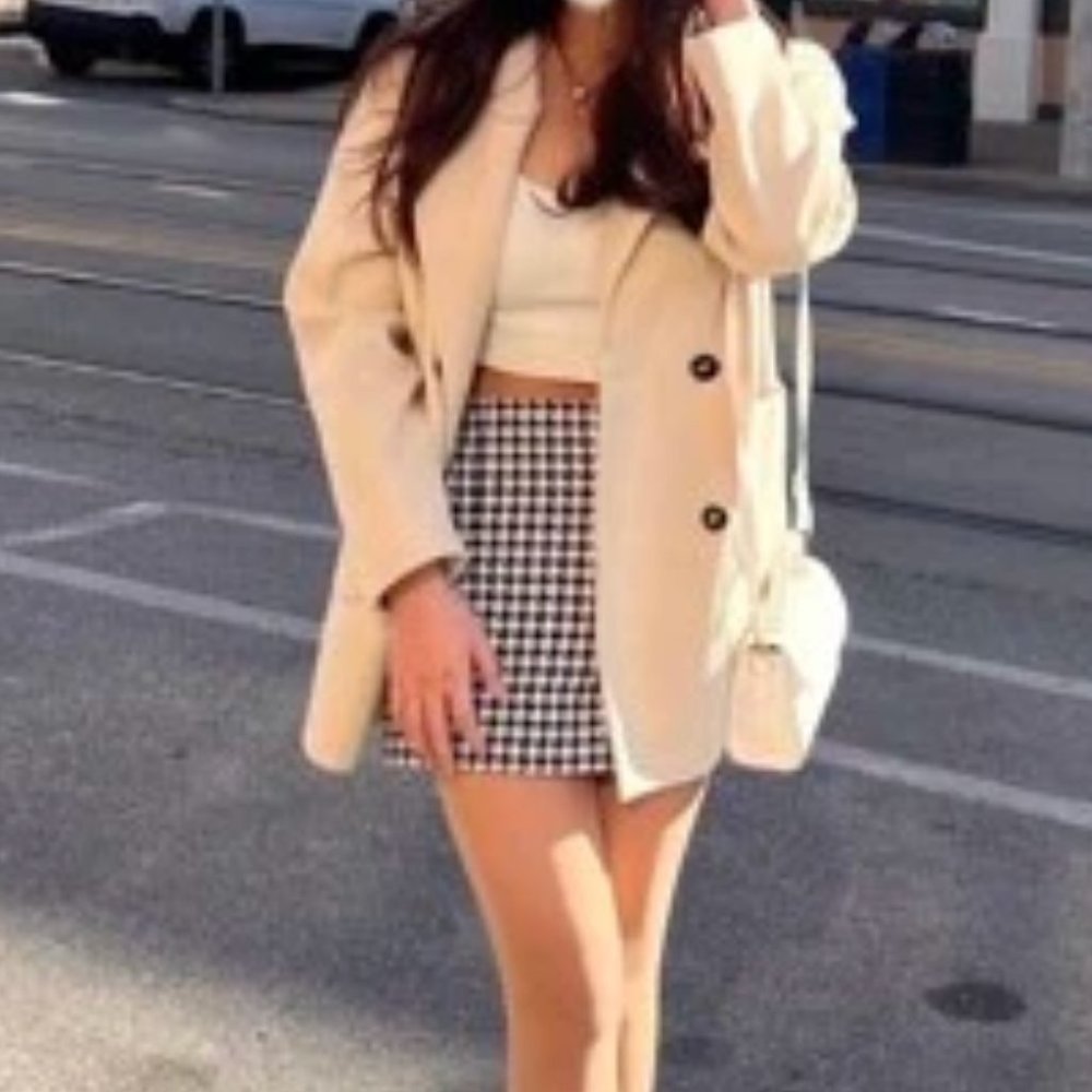 Classic Double Breasted Pea Overcoat jacket fall/winter - beige - Picture 8 of 11